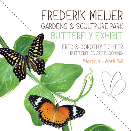 An origami promotional mailer for Fredrick Meijer Gardens and Sculpture Park